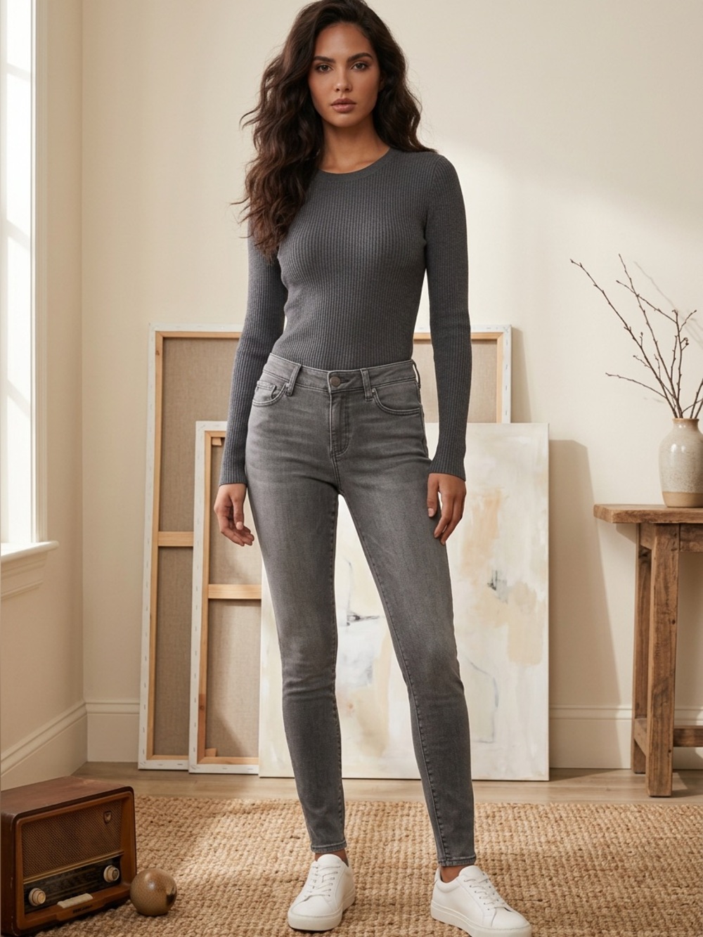 PAIGE Womens 26 Gray Wash Verdugo Ultra Skinny Stretch Denim Jeans